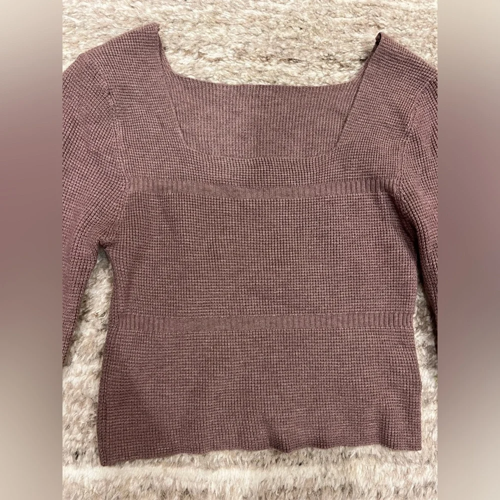 Brown Fitted Long Sleeve